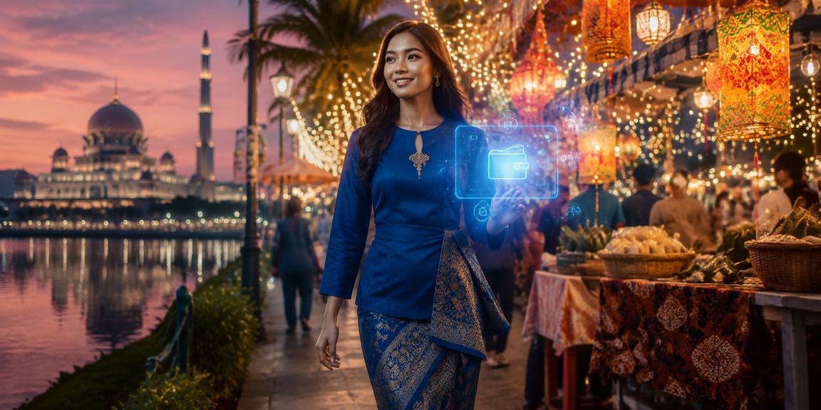 Pengguna Malaysia berpakaian baju kurung menikmati platform pertaruhan dalam talian Putrajaya